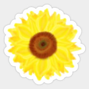 Sunny Side Sunflower (Black Background) Sticker